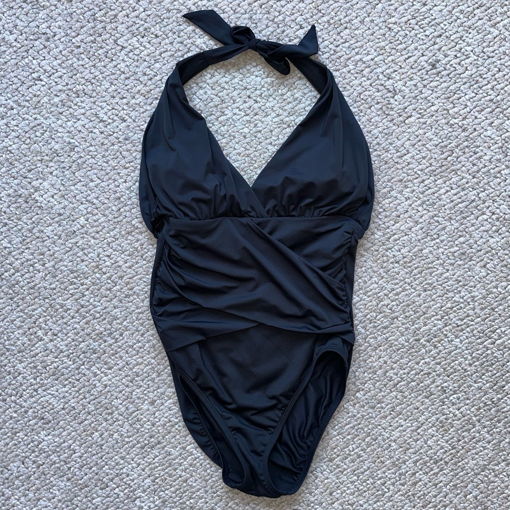 Women’s Black La Blanca One Piece Swimsuit- Size 10